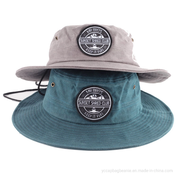 Custom Wide Brim Sun Outdoor Beach Canvas Bucket Floppy Hat